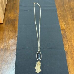Kendra Scott Gold Necklace with Black Pendant